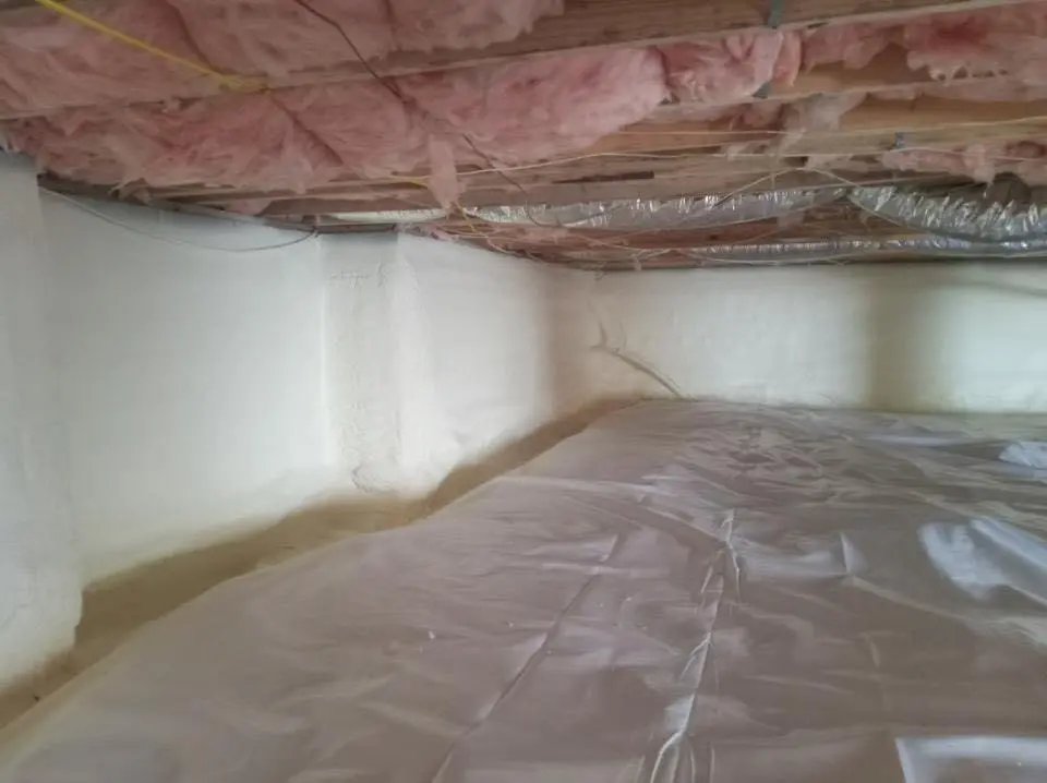Crawl space encapsulation with closed-cell spray foam for Spray Foam Roofing Repair in Westphalia